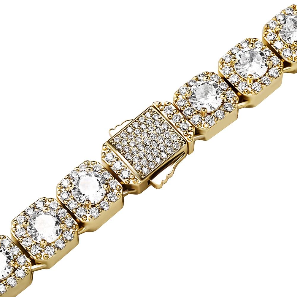 10MM CLUSTERED TENNIS BRACELET 14K - ICECI
