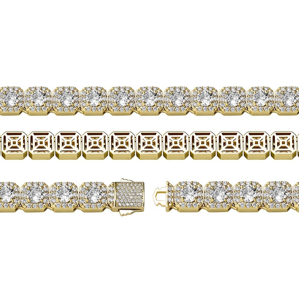10MM CLUSTERED TENNIS BRACELET 14K - ICECI