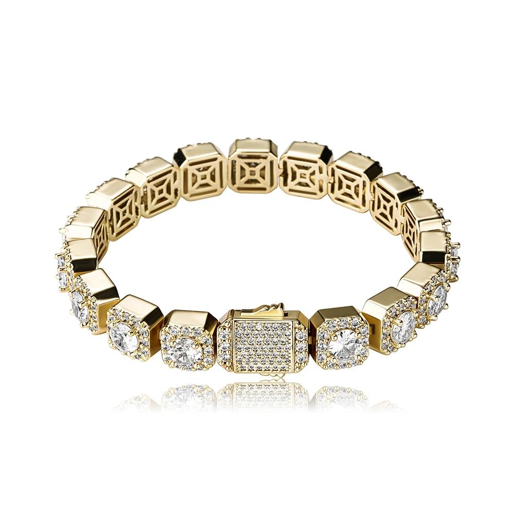 10MM CLUSTERED TENNIS BRACELET 14K - ICECI