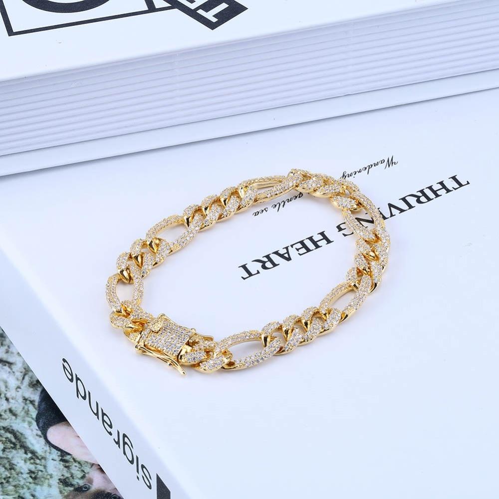10MM FIGARO CUBAN LINK BRACELET 18K - ICECI