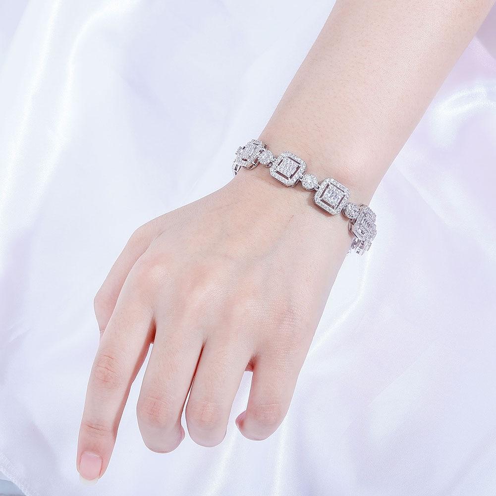 12MM BAGUETTE & ROUND BRACELET 14K - ICECI