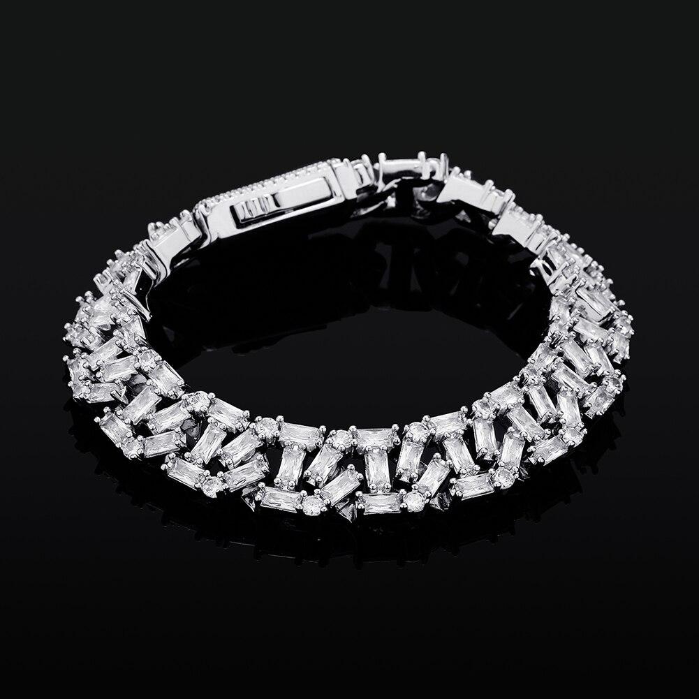 13mm Baguette Mariner Bracelet 14K - ICECI