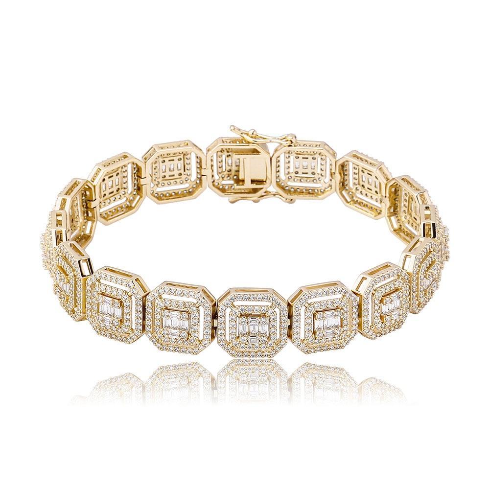 13MM BAGUETTE SOLITAIRE TENNIS BRACELET 14K - ICECI