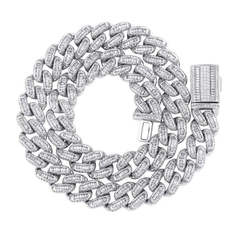 14MM BOX BAGUETTE CUBAN LINK CHAIN 18K - ICECI