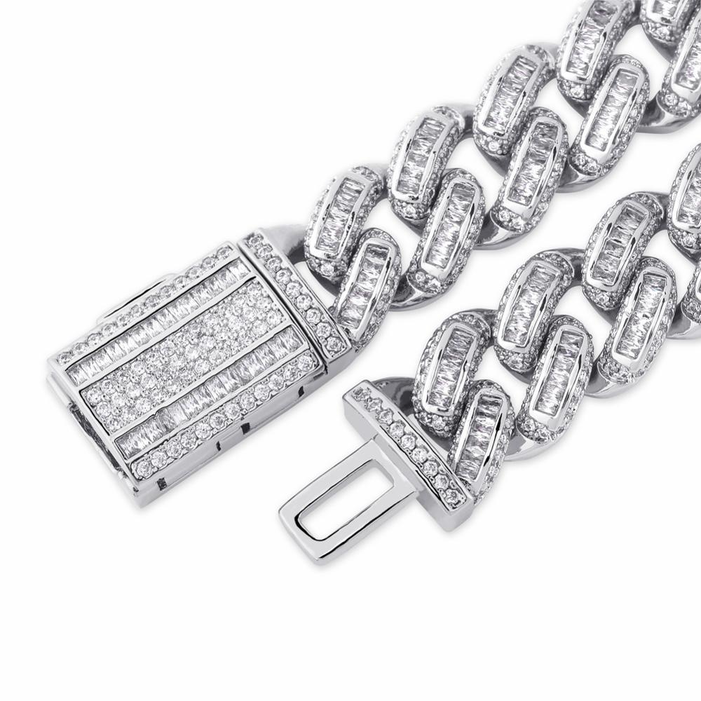 14MM BOX BAGUETTE CUBAN LINK CHAIN 18K - ICECI