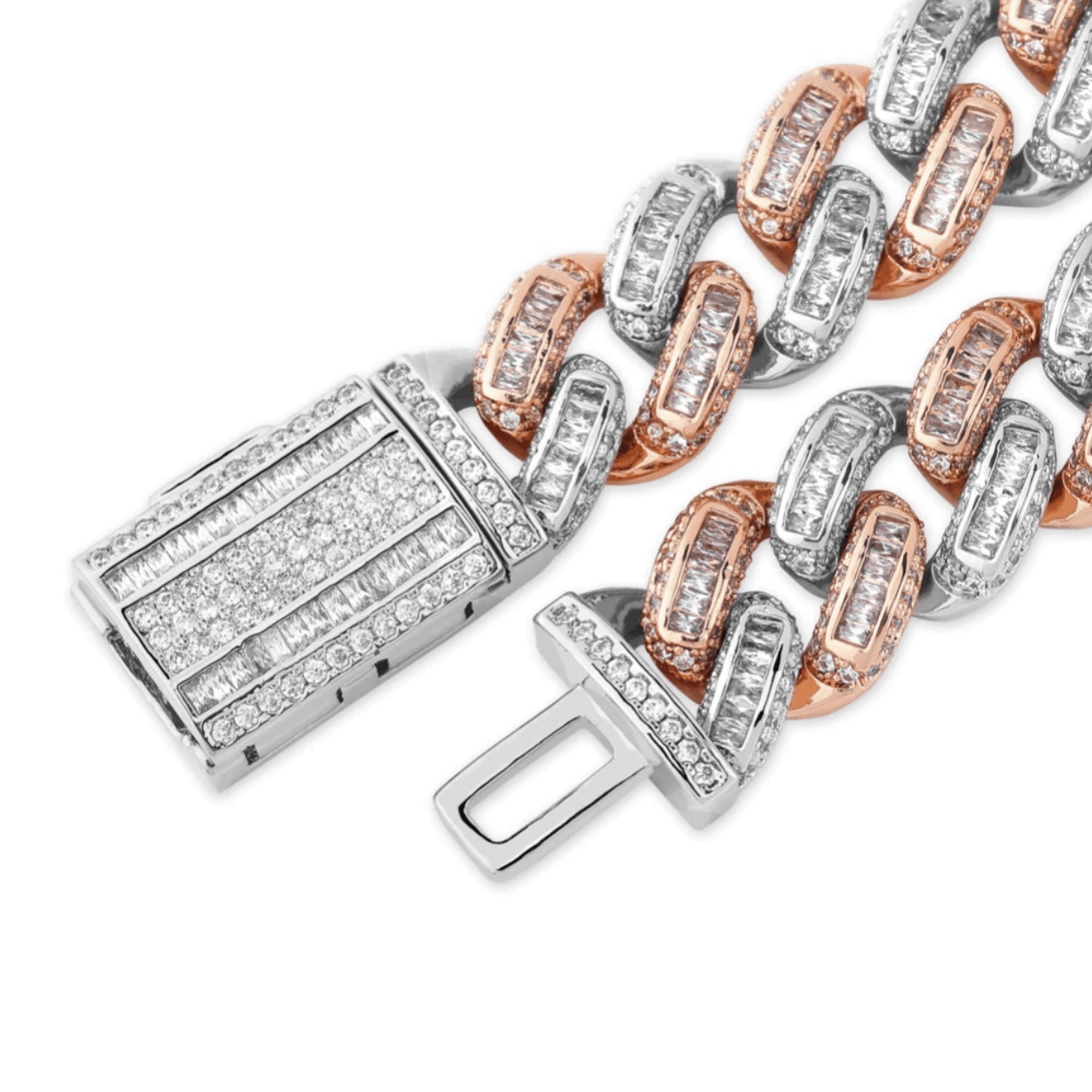 14MM BOX BAGUETTE CUBAN LINK CHAIN 18K - ICECI