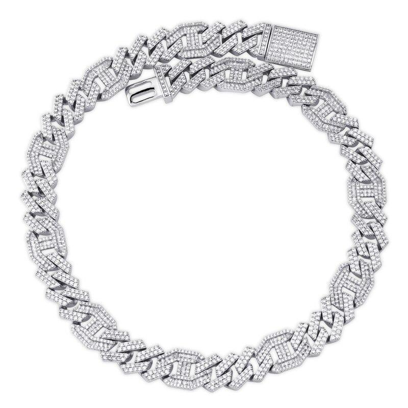 14MM PRONG BAGUETTE GUCCI CURB CHAIN 18K - ICECI