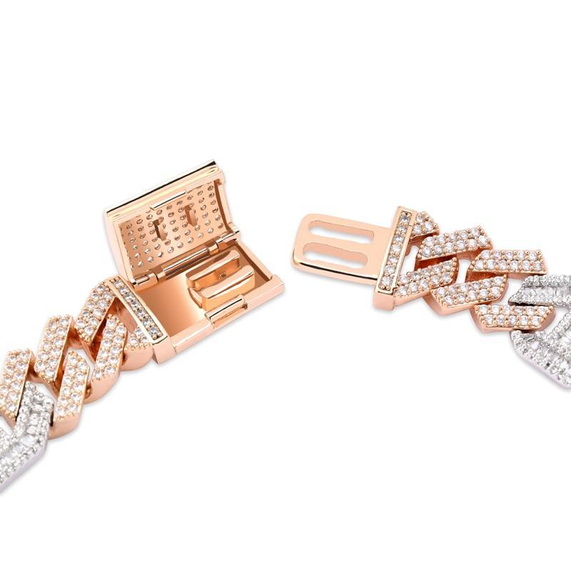 14MM PRONG BAGUETTE GUCCI CURB CHAIN 18K - ICECI