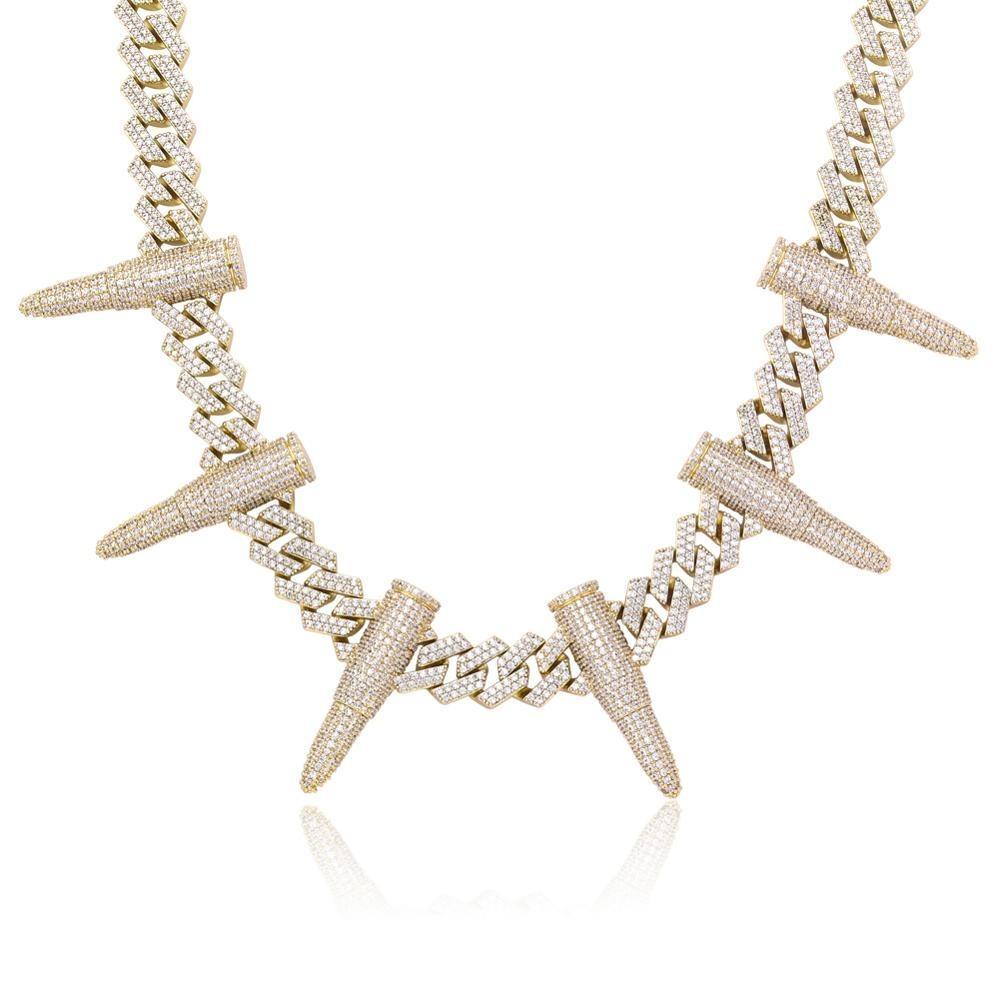 14MM RIVET BULLET CUBAN CHAIN 14K - ICECI