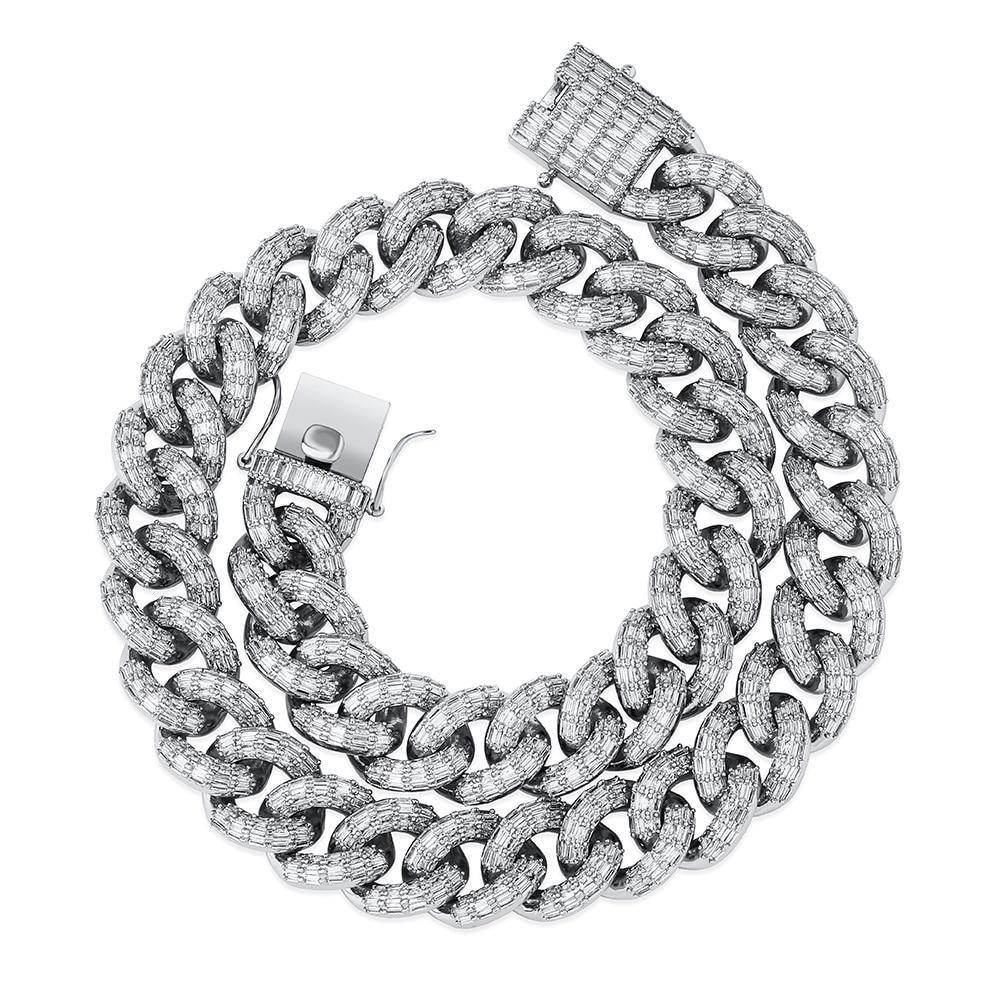 16MM BAGUETTE CUBAN LINK CHAIN 14K - ICECI