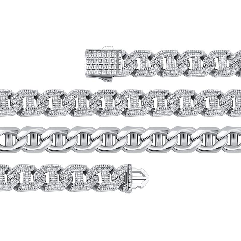 16MM BAGUETTE LINK BRACELET 14K - ICECI