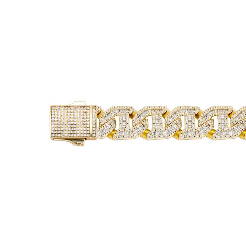 16MM BAGUETTE LINK BRACELET 14K - ICECI