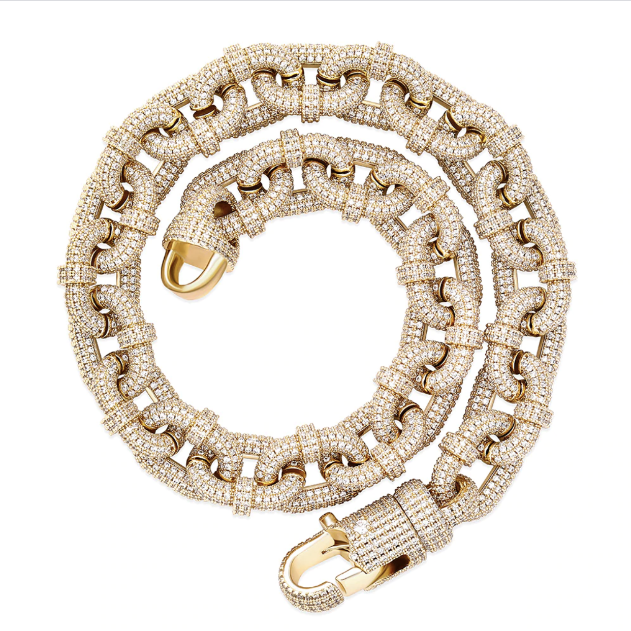 17MM CARABINER CLIP CHAIN 14K - ICECI