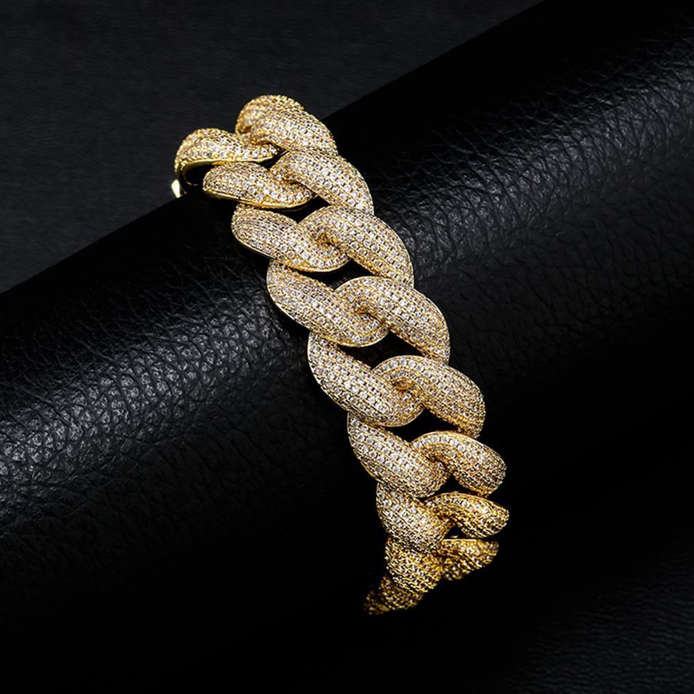 18MM ICY CUBAN LINK BRACELET 14K - ICECI