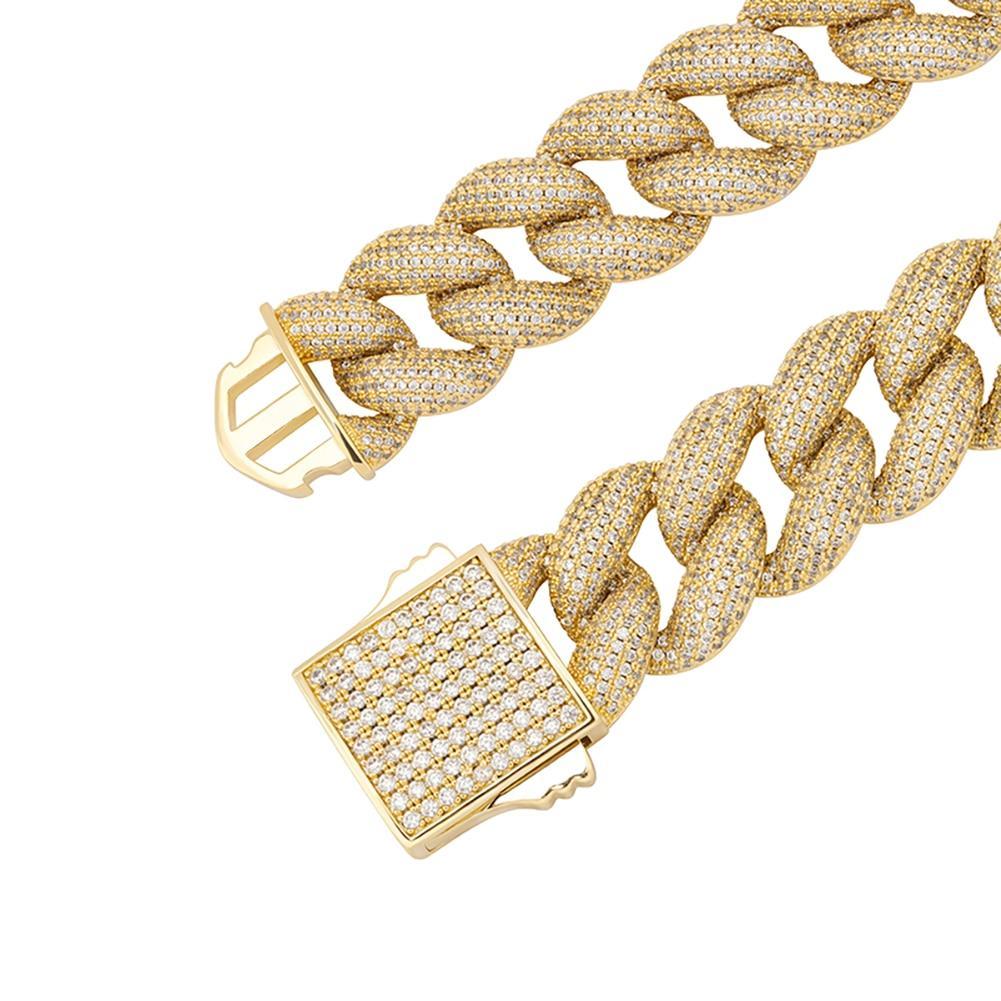 18MM ICY CUBAN LINK BRACELET 14K - ICECI