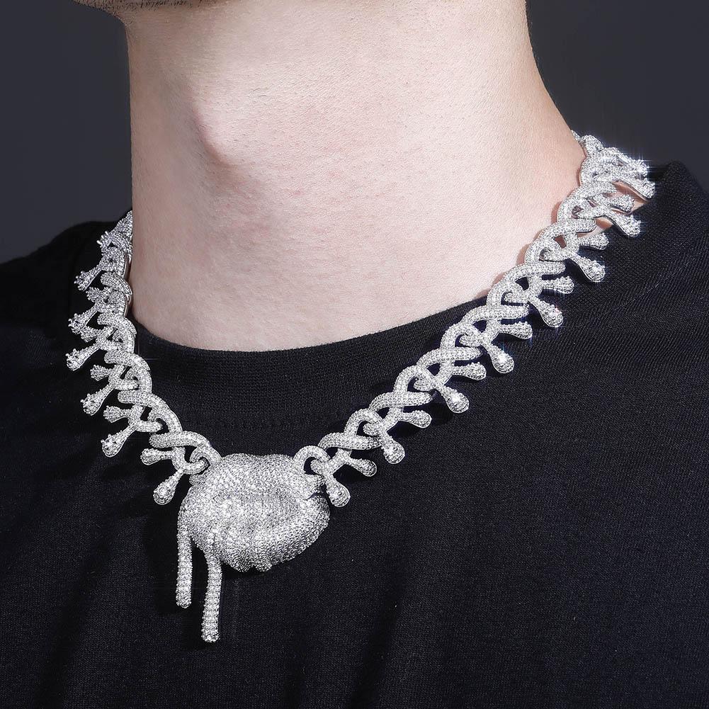 22MM INFINITY DRIP LIP CHAIN 14K - ICECI