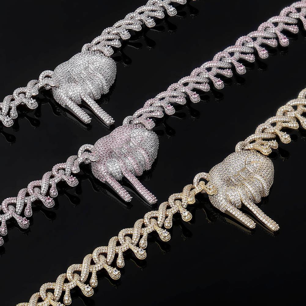 22MM INFINITY DRIP LIP CHAIN 14K - ICECI