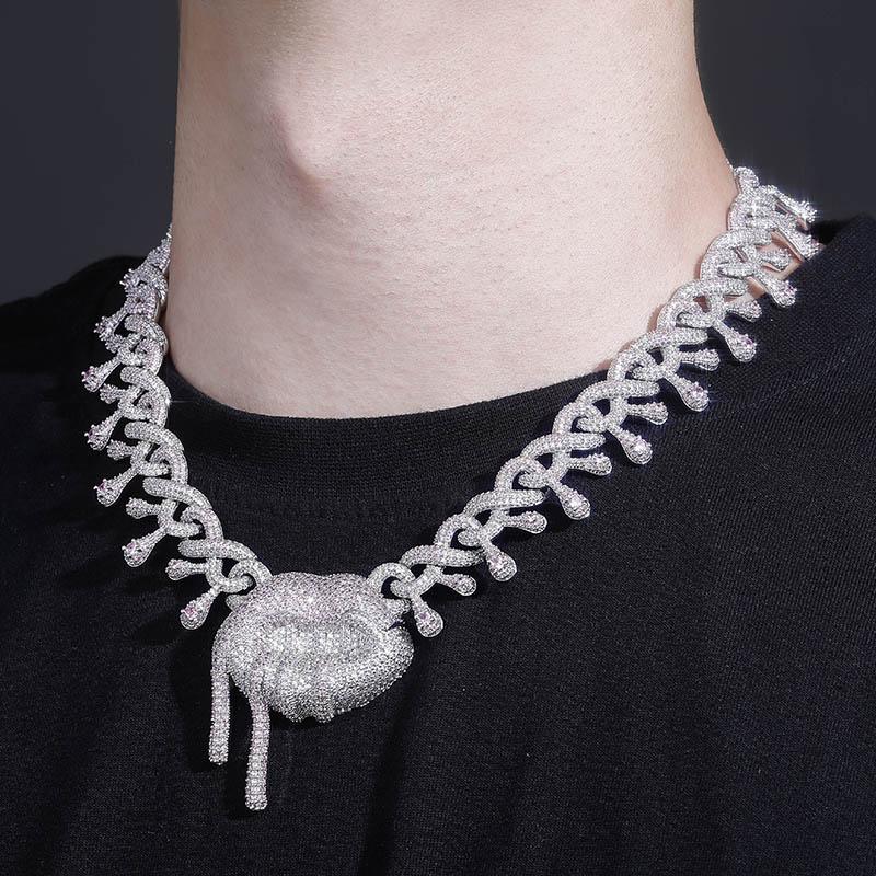 22MM INFINITY DRIP LIP CHAIN 14K - ICECI