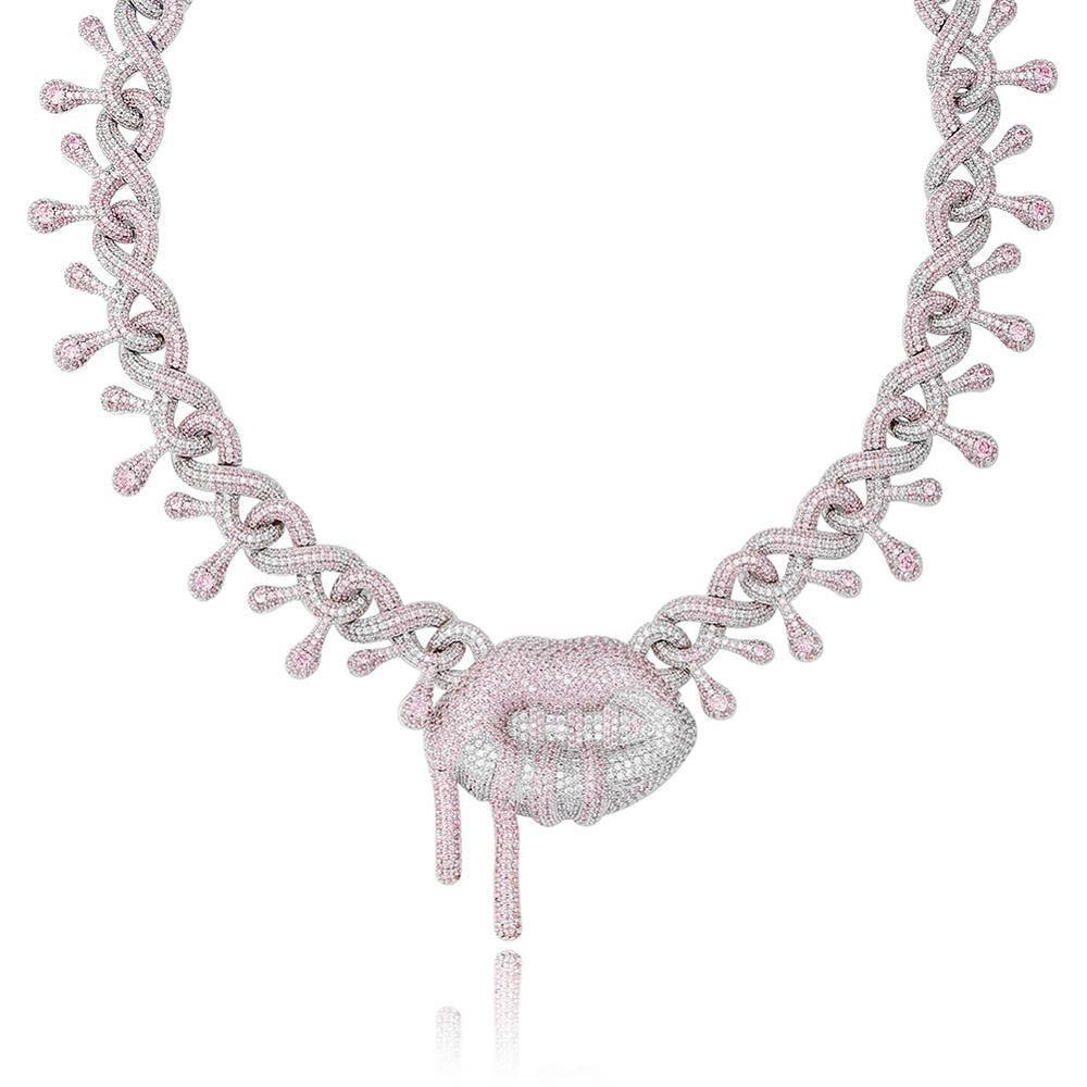 22MM INFINITY DRIP LIP CHAIN 14K - ICECI