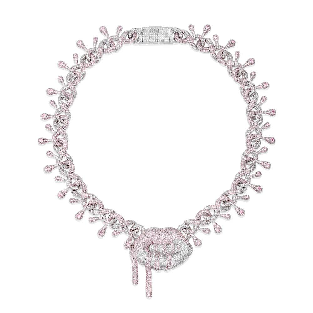 22MM INFINITY DRIP LIP CHAIN 14K - ICECI