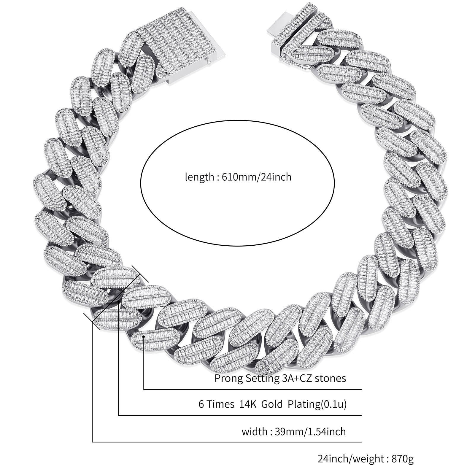 39MM ICY CUBAN LINK CHAIN 14K - ICECI