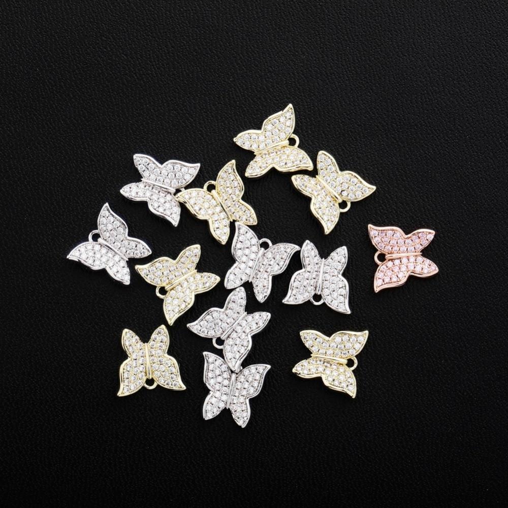 4MM CHOKER BUTTERFLY TENNIS NECKLACE 14K - ICECI
