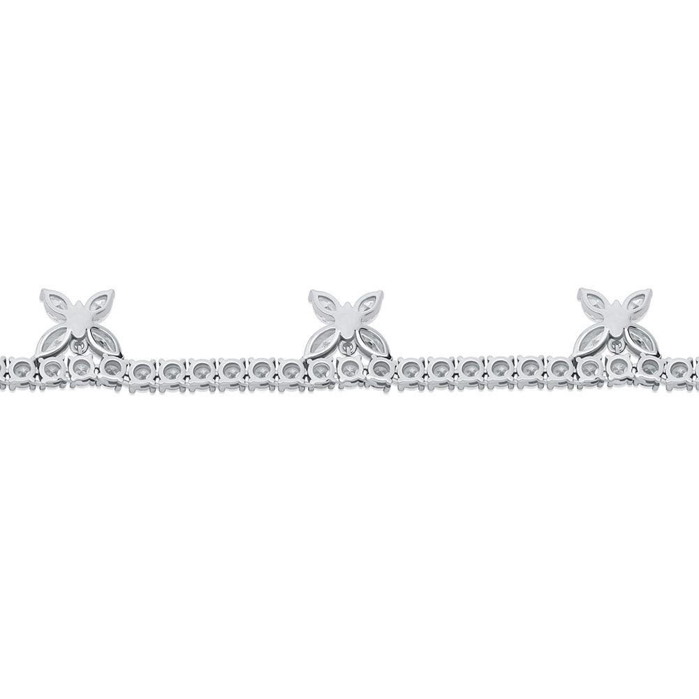 5MM CHOKER BUTTERFLY TENNIS NECKLACE 14K - ICECI