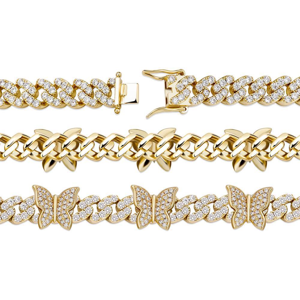 8MM BUTTERFLY CUBAN NECKLACE 14K - ICECI