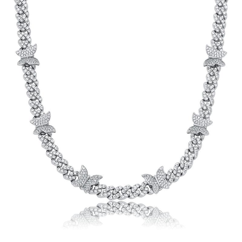 8MM BUTTERFLY CUBAN NECKLACE 14K - ICECI