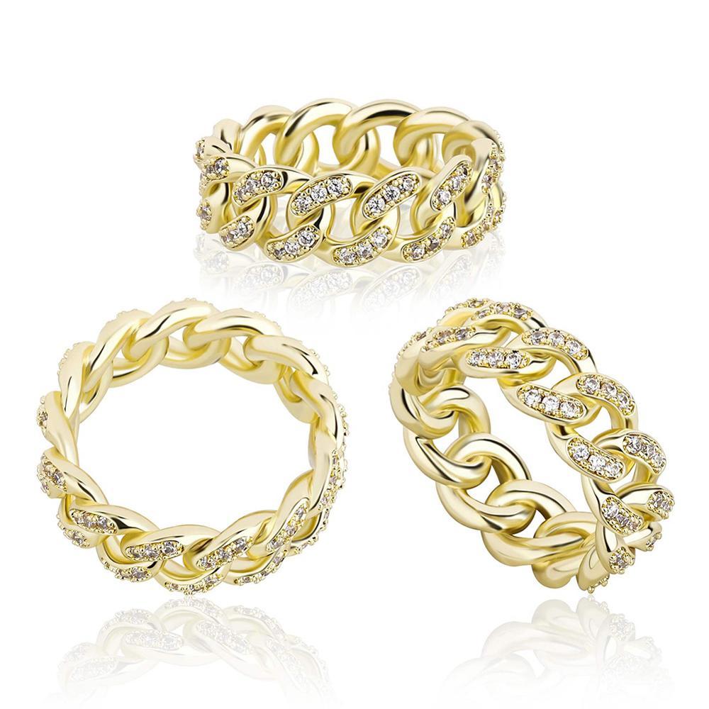 8MM CUBAN RING 14K - ICECI