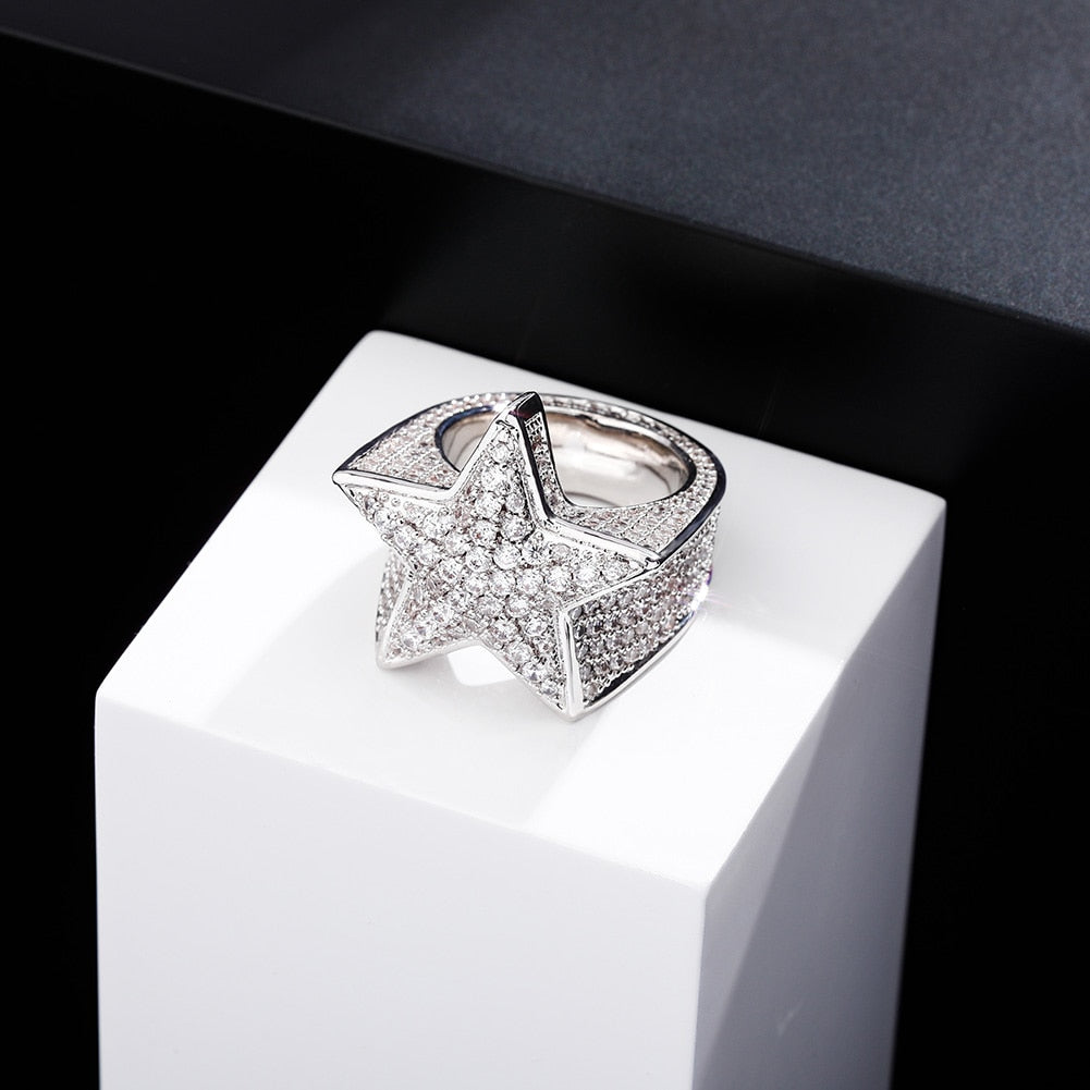 Diamond Star Ring 14K