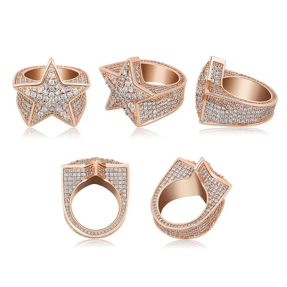 Diamond Star Ring 14K