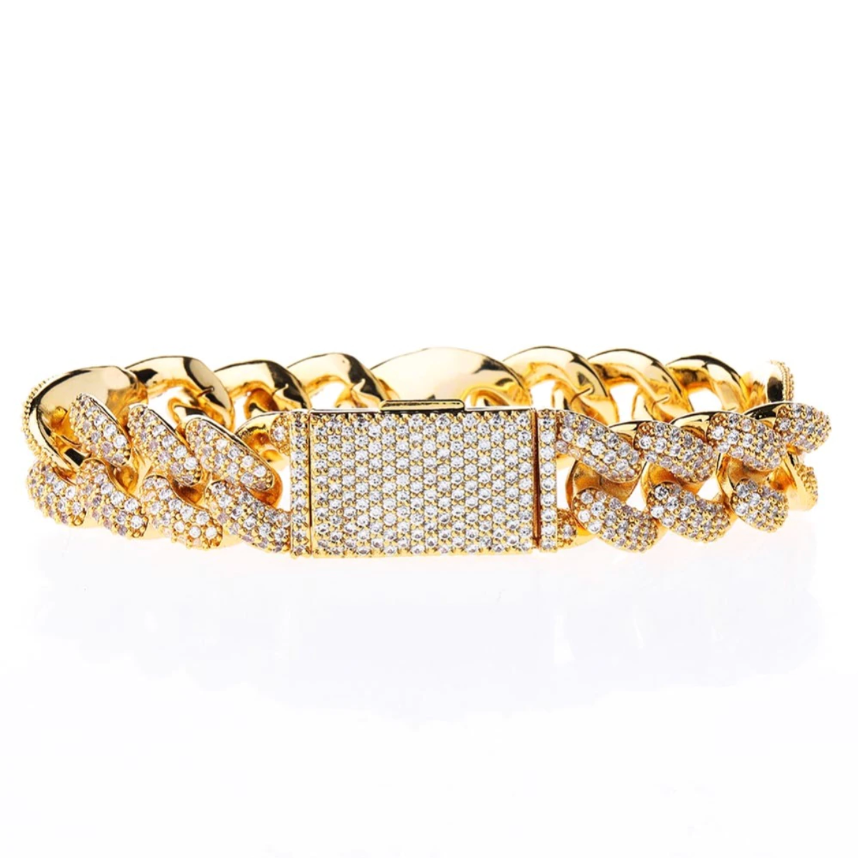 16MM CUBAN G-LINK BRACELET 18K - ICECI