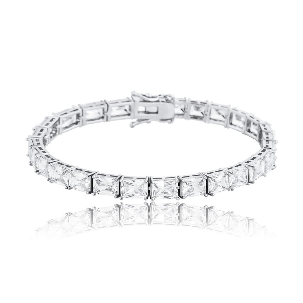 6mm Rectangular Baguette Tennis Bracelet 14K