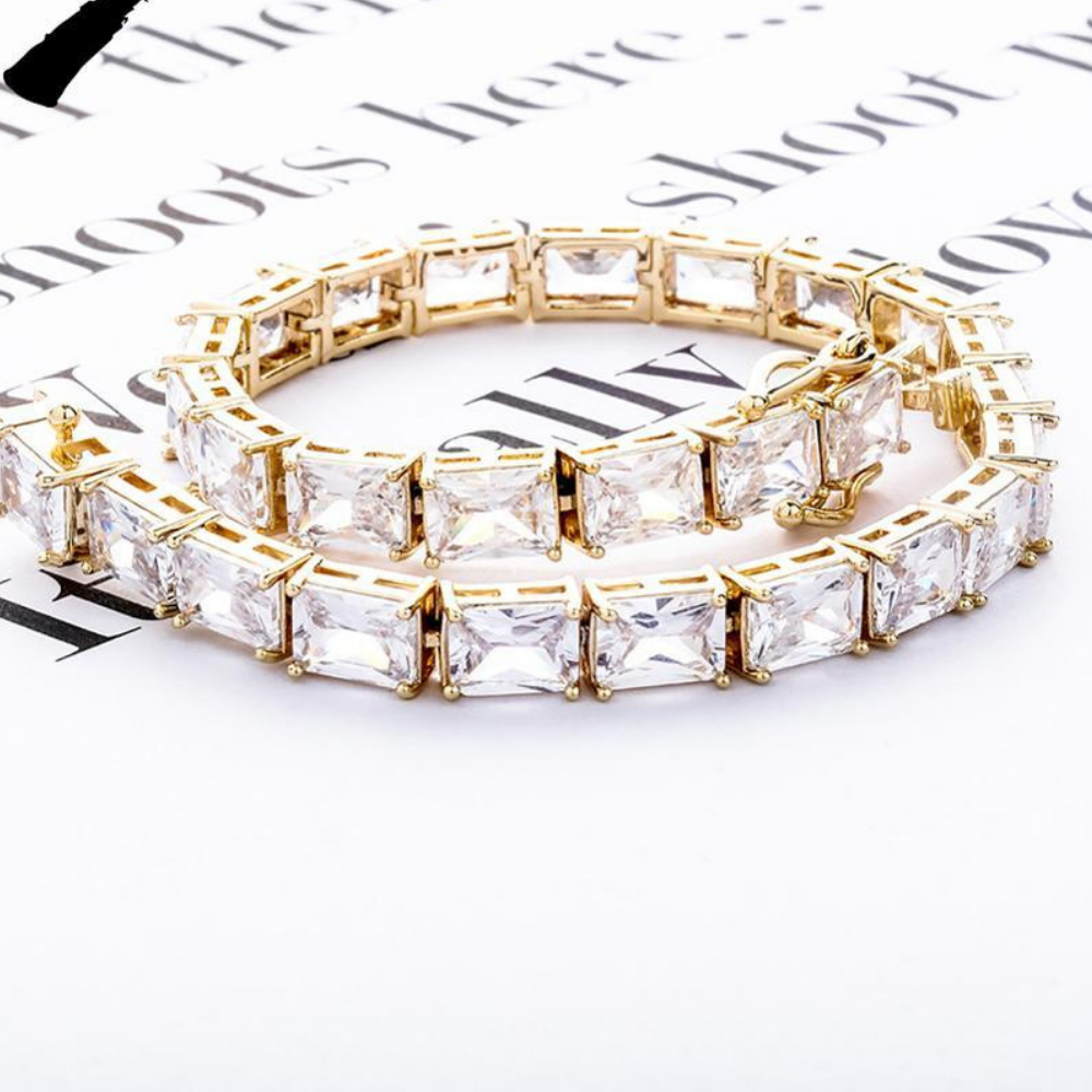 6mm Rectangular Baguette Tennis Bracelet 14K