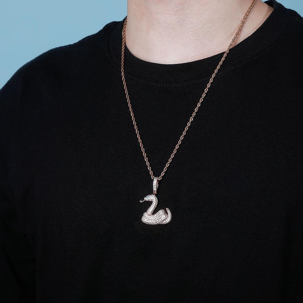 BLUE EYED SNAKE PENDANT 14K - ICECI