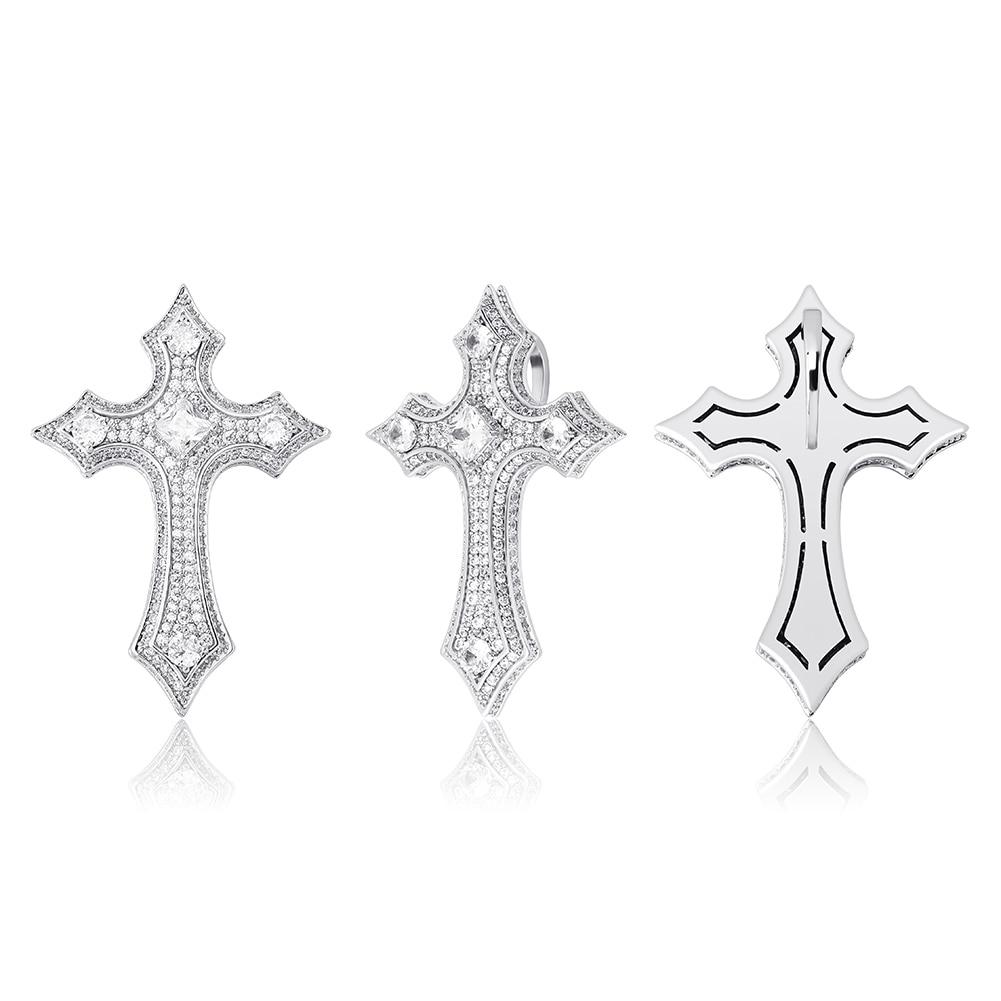 CLUSTERED DIAMOND CROSS PENDANT 14K - ICECI