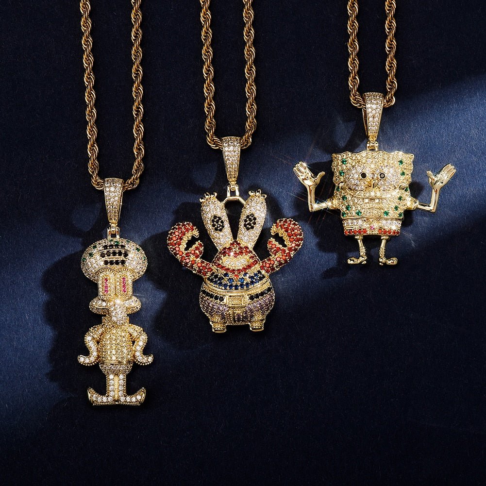 Crab Cartoon Pendant 14K - ICECI