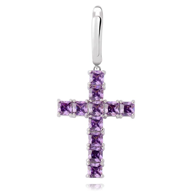 CROSS DROP EARRINGS 18K - ICECI