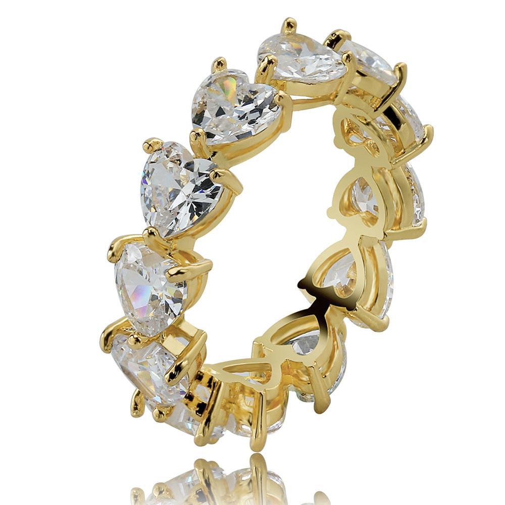 CRYSTAL HEART RING 18K - ICECI