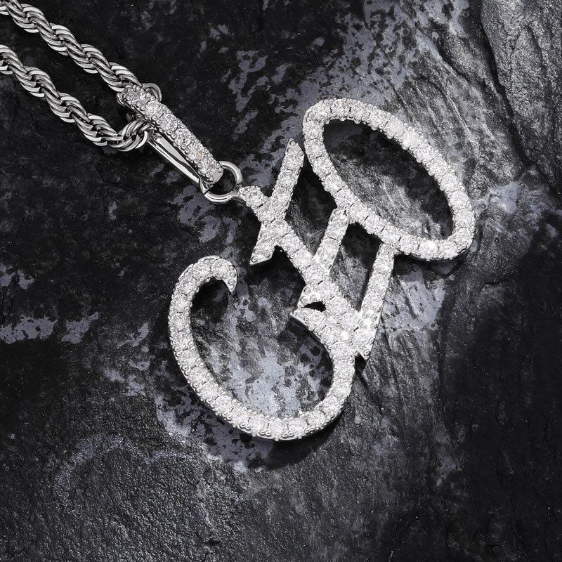 CUSTOM BRUSH FONT PENDANT 18K - ICECI
