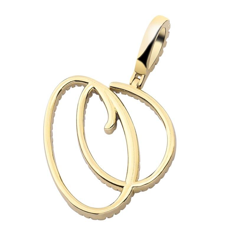 CUSTOM CURSIVE LETTER PENDANT 18K - ICECI