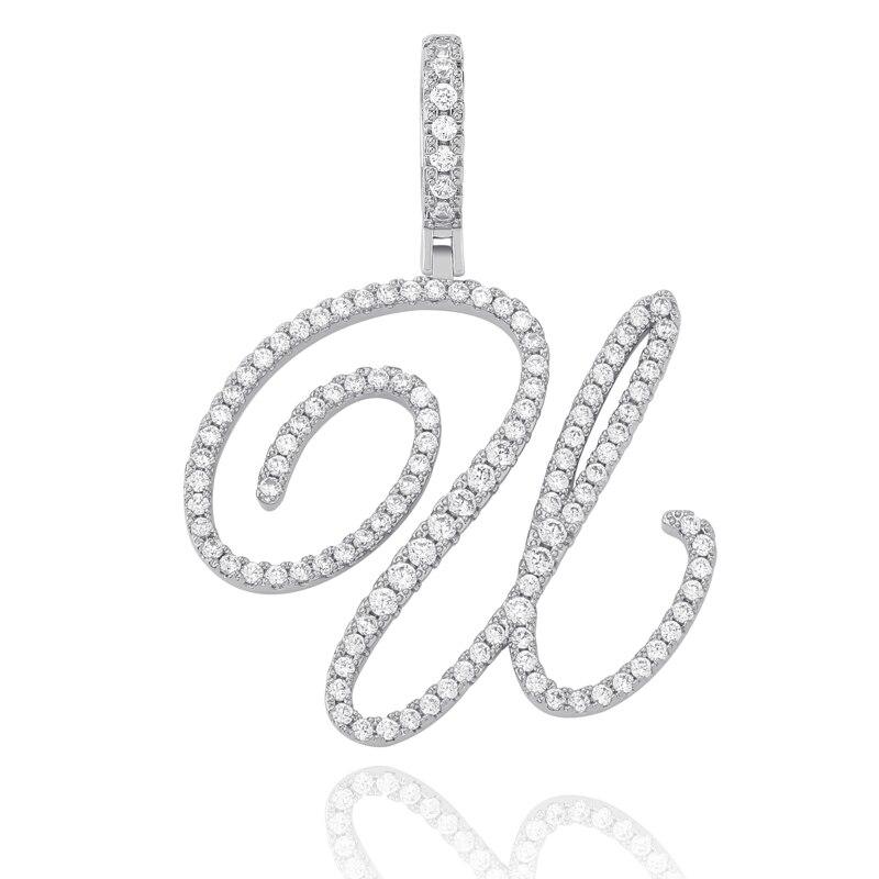 CUSTOM CURSIVE LETTER PENDANT 18K - ICECI