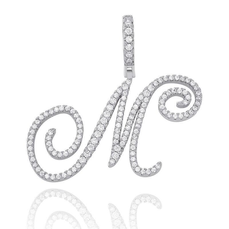 CUSTOM CURSIVE LETTER PENDANT 18K - ICECI