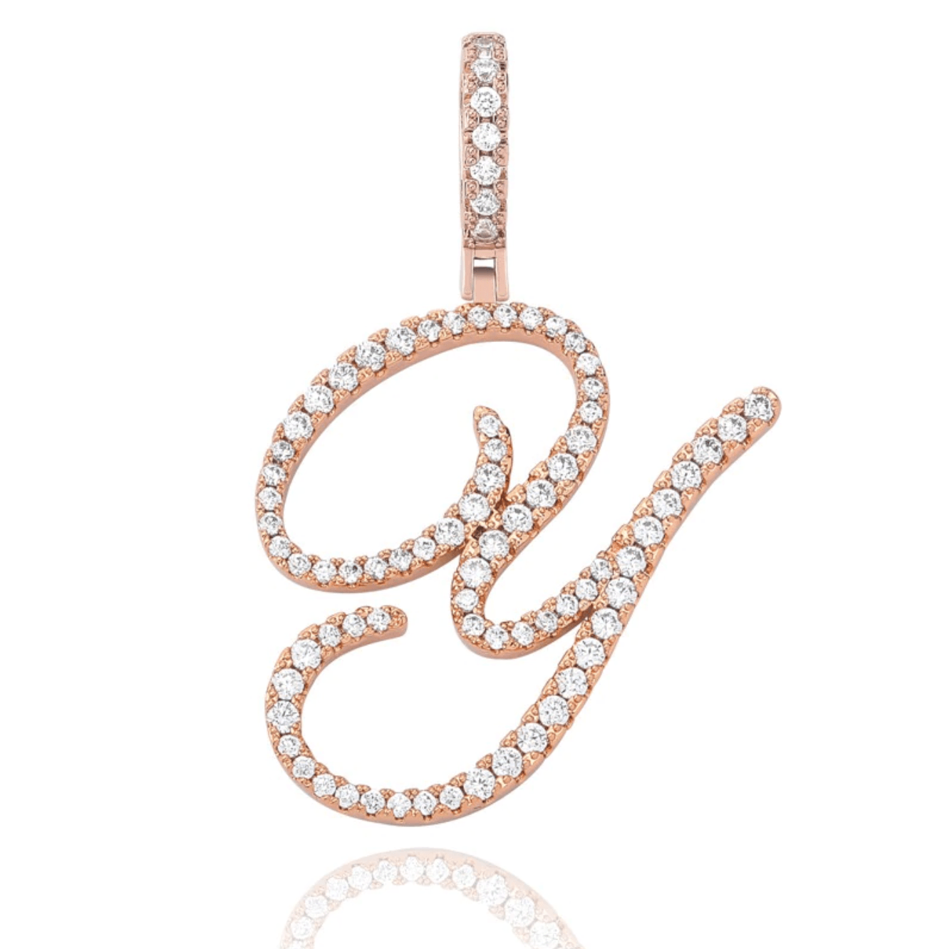 CUSTOM CURSIVE LETTER PENDANT 18K - ICECI