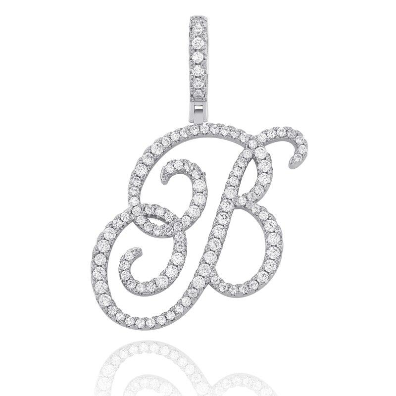CUSTOM CURSIVE LETTER PENDANT 18K - ICECI