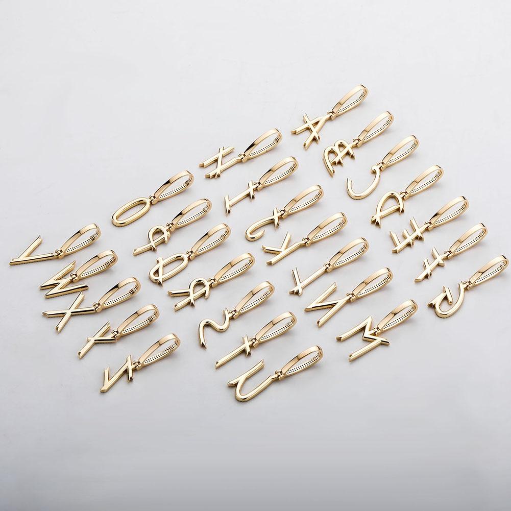 CUSTOM NEW BRUSH LETTER PENDANT 14K - ICECI