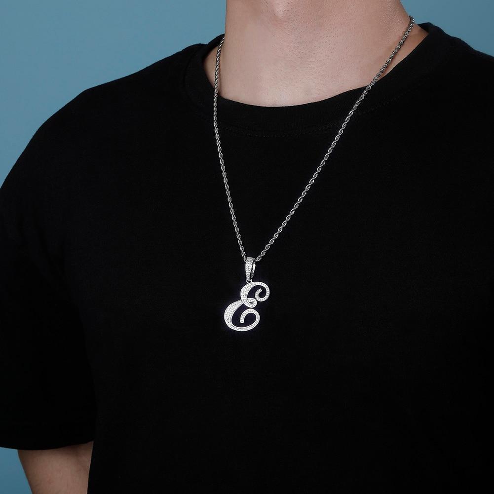 CUSTOM SCRIPT LETTER PENDANT 14K - ICECI