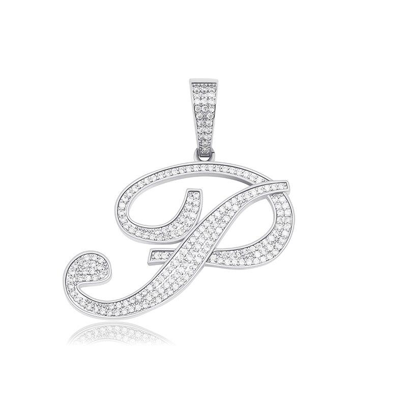 CUSTOM SCRIPT LETTER PENDANT 14K - ICECI