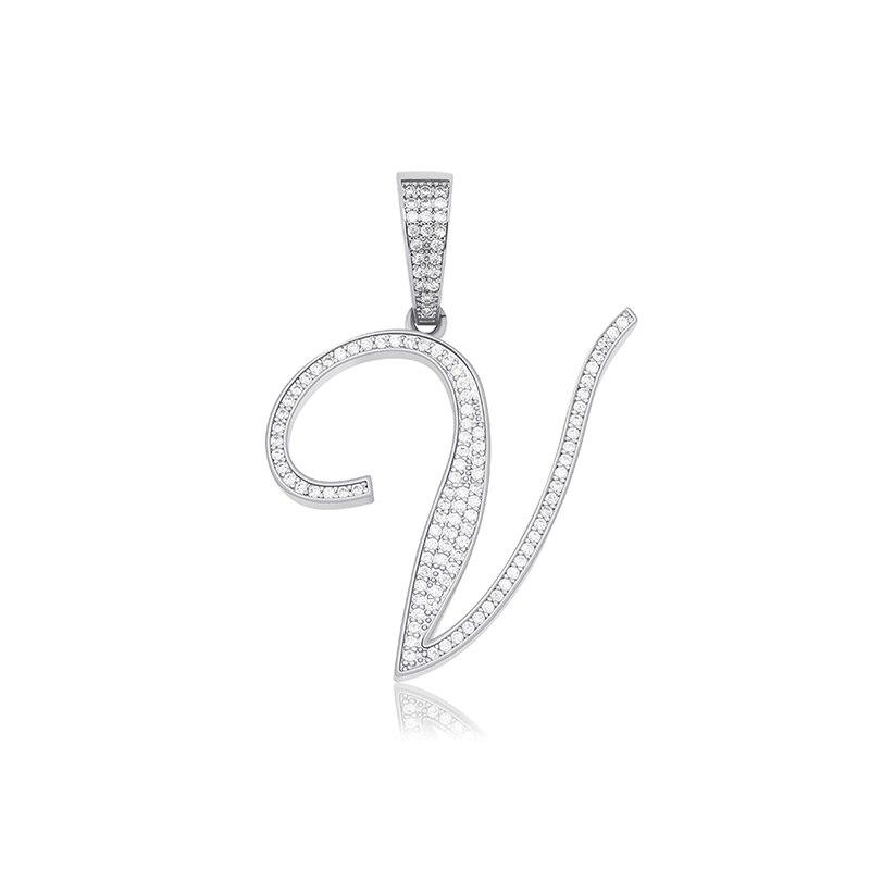 CUSTOM SCRIPT LETTER PENDANT 14K - ICECI